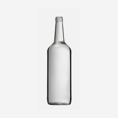 Bottiglia a collo lungo da 1000 ml, vetro bianco
