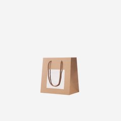 Borsa regalo, marrone, finestra, 160/80/150