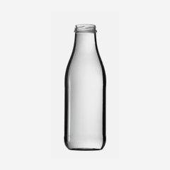 Bottiglia di latte 1000ml, vetro bianco, TO48
