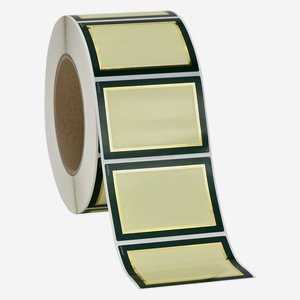 Serie di etichette CLASSIC, 50x70mm, verde + oro