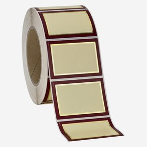Serie di etichette CLASSIC, 50x70mm, rosso + oro 