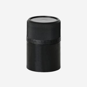  Tappo in plastica DOP con beccuccio, nero