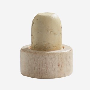 Tappo in legno con sughero naturale, ø17mm
