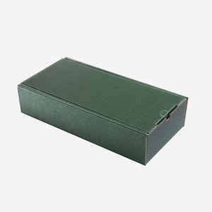 Scatola regalo onda esterna, verde, 380/180/85