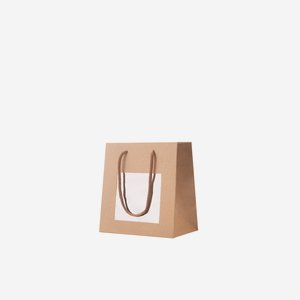 Borsa regalo, marrone, finestra, 160/80/150