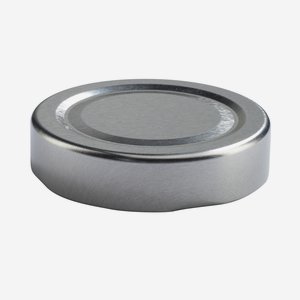 COPERCHIO A VITE SENZA PVC, Ø 58mm, DE, argento