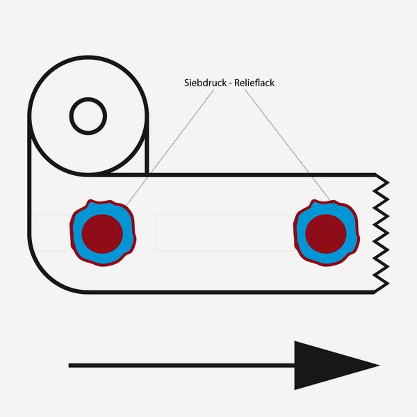 Banderole Sigillo bianco, 28x85mm