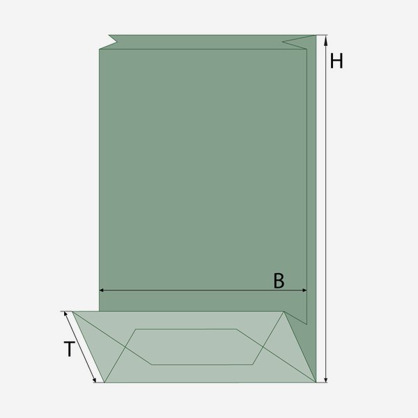 OPPC - Sacchetto a fondo blocco B60 x H150 x T40mm