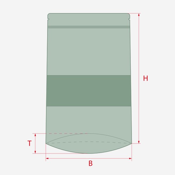 Busta stand, marrone, finestra, B85 x P50 x A145mm