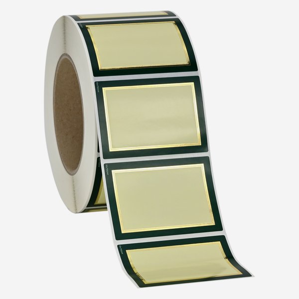 Serie di etichette CLASSIC, 50x70mm, verde + oro