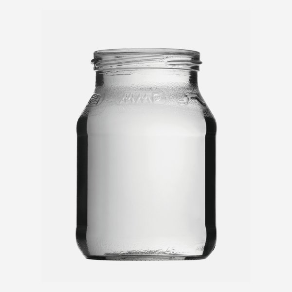 Vasetto di yogurt 500ml, vetro bianco, TO70