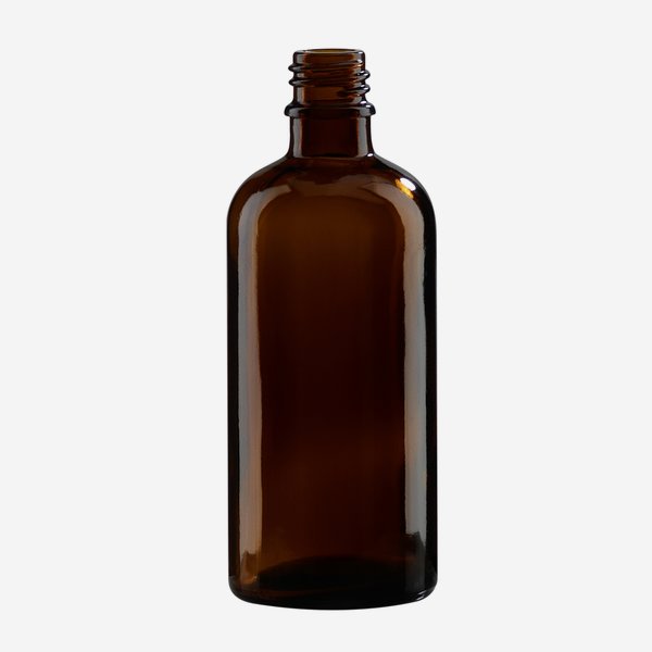 Bottiglie contagocce, vetro marrone, 100ml, GL-18
