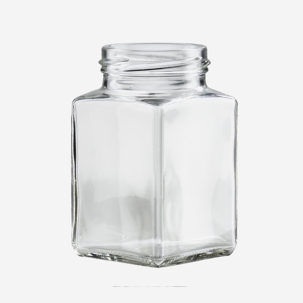 Vetro quadrato 260ml, vetro bianco, TO58